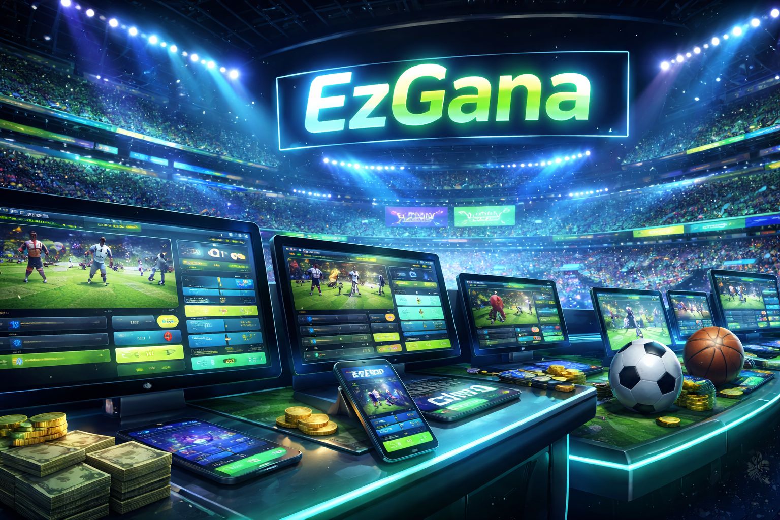 Interfaz de apuestas deportivas EzGana con mercados de partidos en vivo